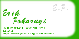 erik pokornyi business card